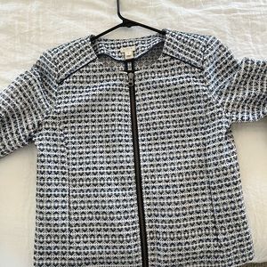 J. Crew Blue and White Patterned Blazer
